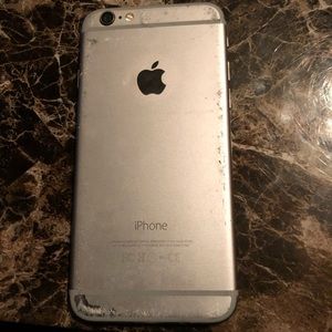 iPhone 6 grey with glitter case